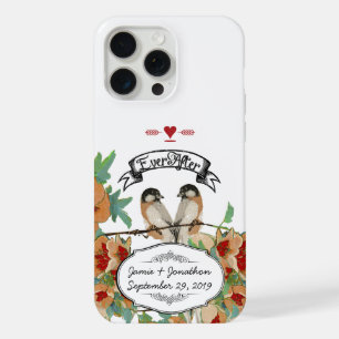 Amour d'oiseau de cerisier fleuri vintage pêche me