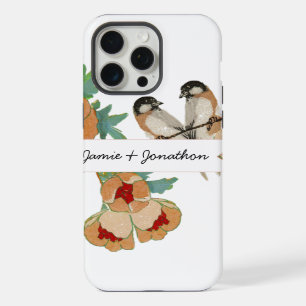 Amour d'oiseau de cerisier fleuri vintage Pêche Me