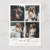 Amour d'or moderne & Merci pour la photo Carte de  (Devant)