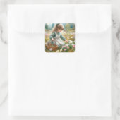 amour douceur Carré Stickers fille (Sac)