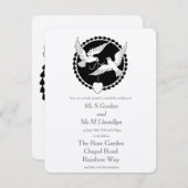 Amour Doves Élégant mariage lesbien Invitation (Devant / Derrière)