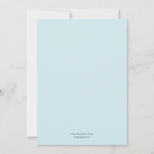 Amour Doves Invitations de mariage - Sky Blue (Dos)