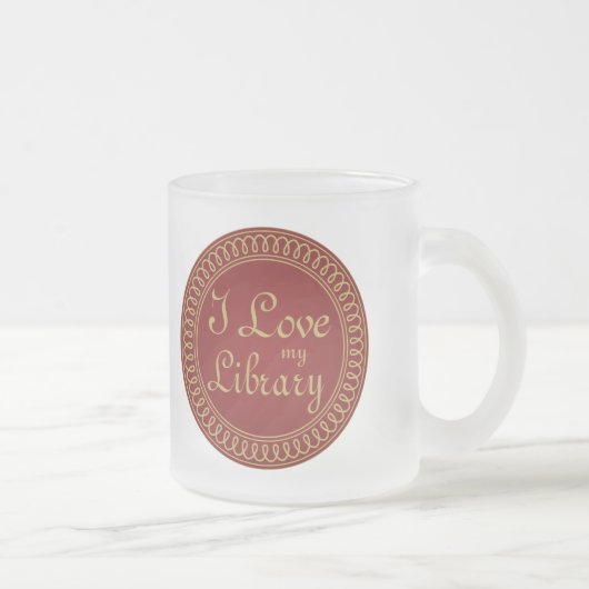 Amour du bibliothécaire I mon cadeau de tasse (Droit)