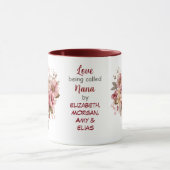 Amour Du Coeur rose Appelé Nana Mug (Centre)
