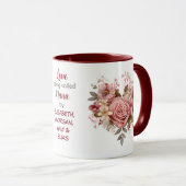 Amour Du Coeur rose Appelé Nana Mug (Devant droit)