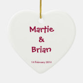 Amour du couple (Personnaliser) - Ornement du coeu (Dos)