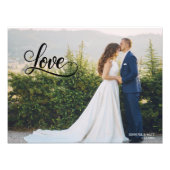 Amour Écriture Élégante Mariage Photo Art Mural (Devant)