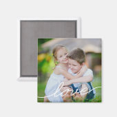 AMOUR Écriture Magnet photo personnalisé (Recto/Verso)