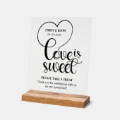 Amour Élégant Est Douce calligraphie Cœur Mariage (Angle)