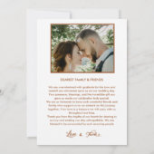 amour élégant et merci mariage manuscrit (Dos)