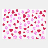 Amour Empreintes de pattes envelopper du papier (Devant 2)
