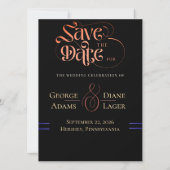 Amour en couleur plat Enregistrer la carte Date (Dos)