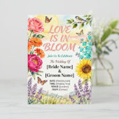 Amour en Fleur – Faire-part de mariage floral élég (Debout devant)