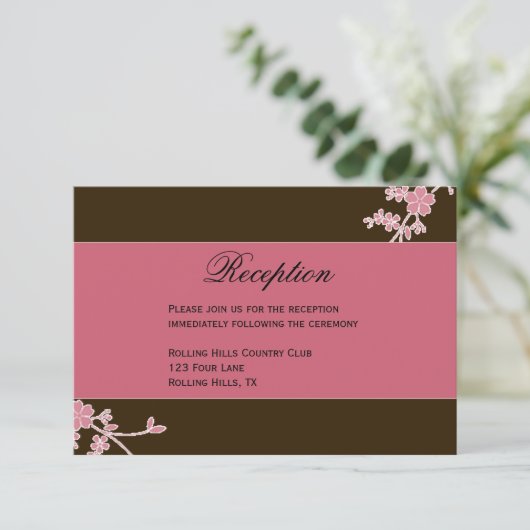 Amour en Fleur : Invitation à la réception de mari (Debout devant)