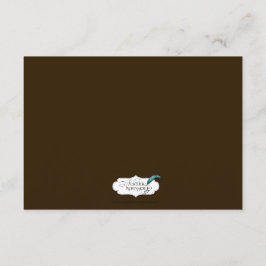 Amour en Fleur : Invitation à la réception de mari (Dos)