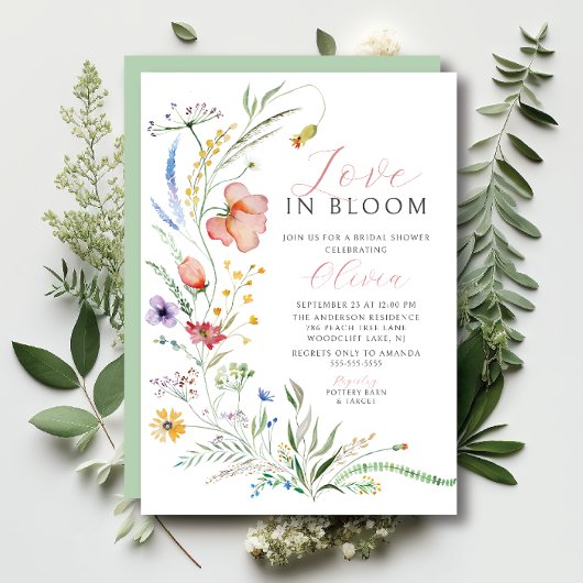 Amour En Fleur Nuptiale Douche Invitation
