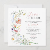 Amour En Fleur Nuptiale Douche Invitation (Devant)