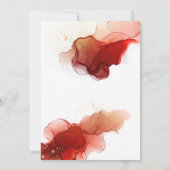 Amour en Fleur Rouge Floral nuptiale Invitation (Dos)