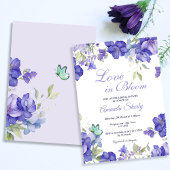 Amour En Fleur Violet Douche nuptiale invitation