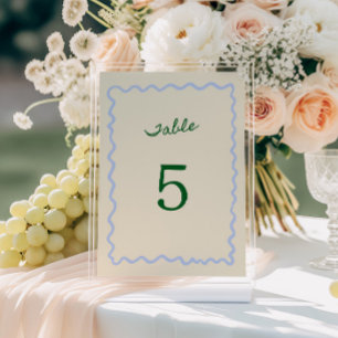 Amour en fleur Whimsical manuscrit Numéro de table