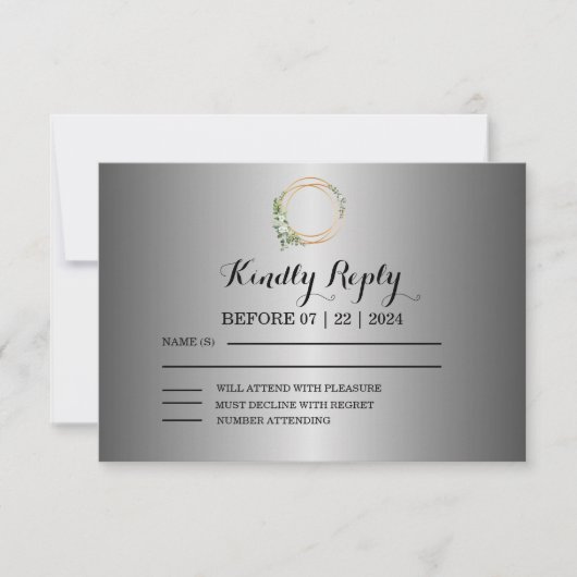 Amour en fleurs : Carte de réponse RSVP (Devant)