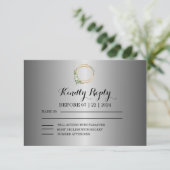 Amour en fleurs : Carte de réponse RSVP (Debout devant)