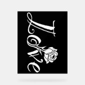 Amour en fleurs : Typographie avec une torsion flo (Recto)