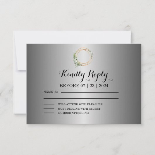 Amour en floraison : Carte RSVP (Devant)