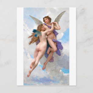 Amour en Psyche, Bouguereau Briefkaart