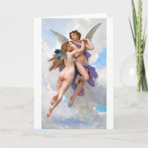 Amour en Psyche, Bouguereau Kaart
