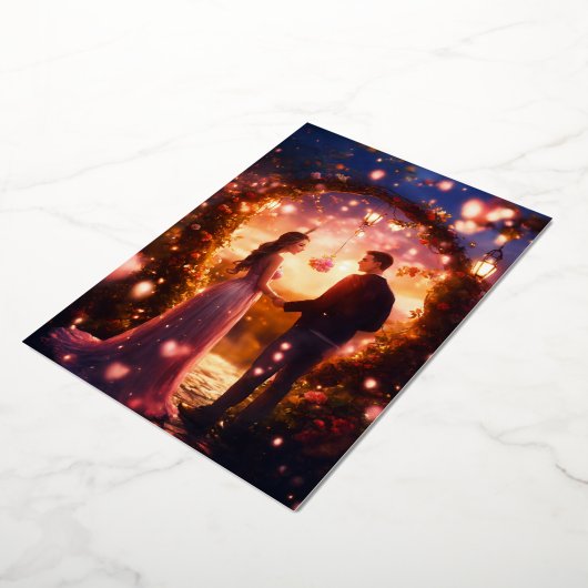 Amour enchanté : Carte de mariage magique en coupl (Rotation)