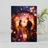 Amour enchanté : Carte de mariage magique en coupl (Debout devant)