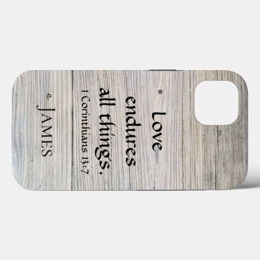 amour endure le coque iphone en bois monogramme (Verso (horizontal))