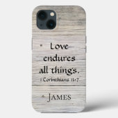 amour endure le coque iphone en bois monogramme (Verso)