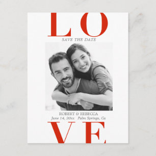 AMOUR Enregistrer la carte de date rouge
