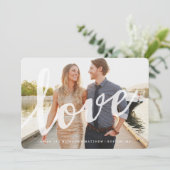 Amour | Enregistrer le Carte photo de date (Debout devant)