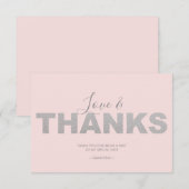 Amour et Argent Remerciements Merci (Devant / Derrière)