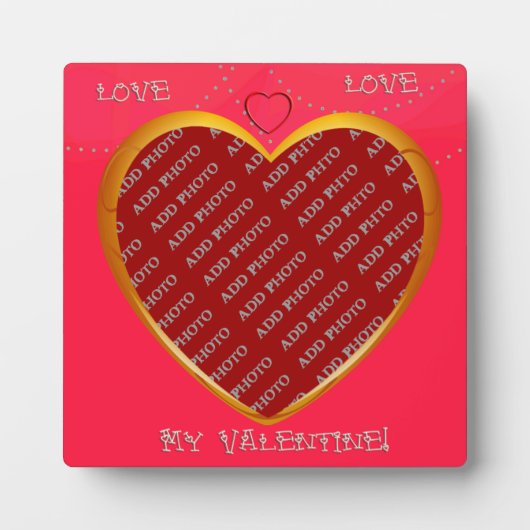 Amour et cadre cardiaque Ajouter votre plaque phot (Devant)
