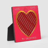 Amour et cadre cardiaque Ajouter votre plaque phot (Recto)