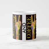 Amour et café mis à jour = Mug Jumbo de PAIX (Devant)