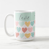 Amour et Coeurs Mug coloré (Gauche)