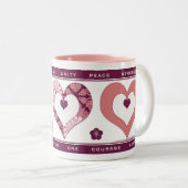 Amour et inspiration Coeur Mug (Devant droit)