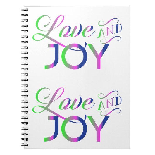 Amour Et Joie Carnet Coloré (Devant)