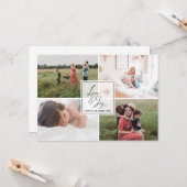 Amour et joie | Carte de Noël Collage photo simple (Devant/Arrière en situation)