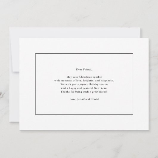 Amour et joie | Carte de Noël Collage photo simple (Dos)