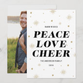 Amour et joie | Carte photo de vacances (Devant / Derrière)