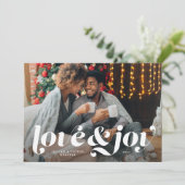 Amour et joie carte photo de vacances (Debout devant)