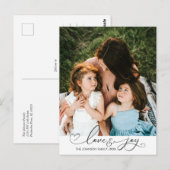 Amour et joie | Carte postale photo de Noël (Devant / Derrière)