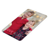 Amour et joie Enfants Photo Magnet de Noël (Côté Gauche)
