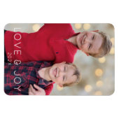 Amour et joie Enfants Photo Magnet de Noël (Horizontal)